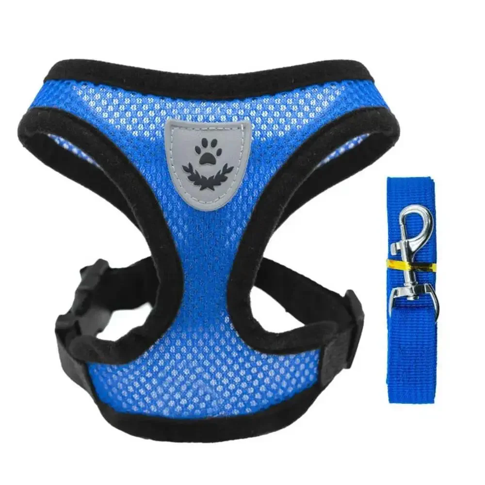 Dog Vest Walking Leash for Puppy Dog Cat Collar Polyester Adjustable Mesh Dog fo